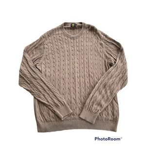 Donald Trump Golf Brown Crewneck Cable knit Sweater Medium